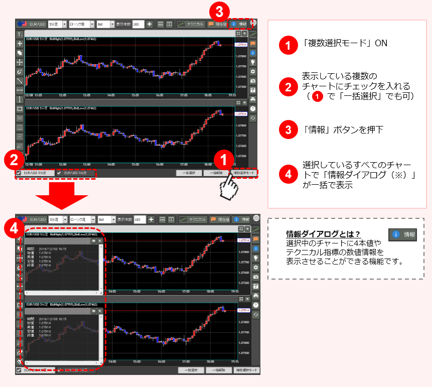 複数選択モード時の情報