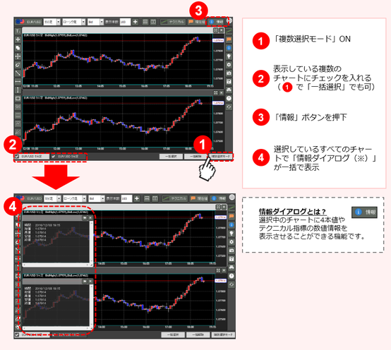 複数選択モード時の情報