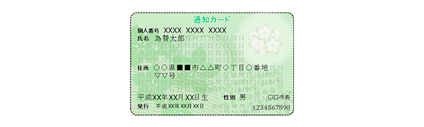マイナンバー通知カード