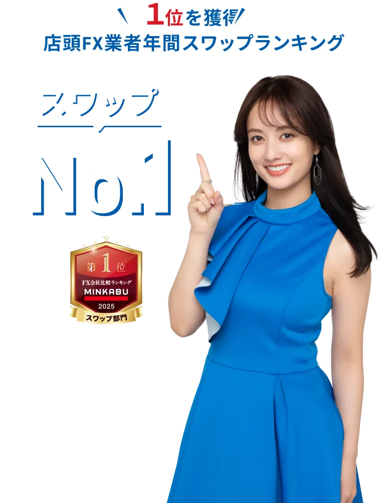 GMO外貨 スワップNo.1「店頭FX業者年間スワップランキング」で１位を獲得（MINKABU FX会社比較ランキング）